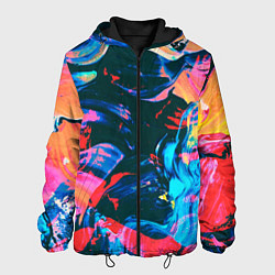 Куртка с капюшоном мужская Colors, цвет: 3D-черный