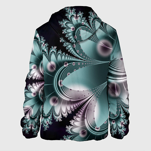 Мужская куртка Фракталы узорный стиль / 3D-Черный – фото 2