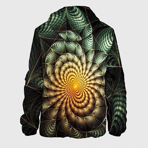 Мужская куртка Оптический узор фракталы / 3D-Черный – фото 2