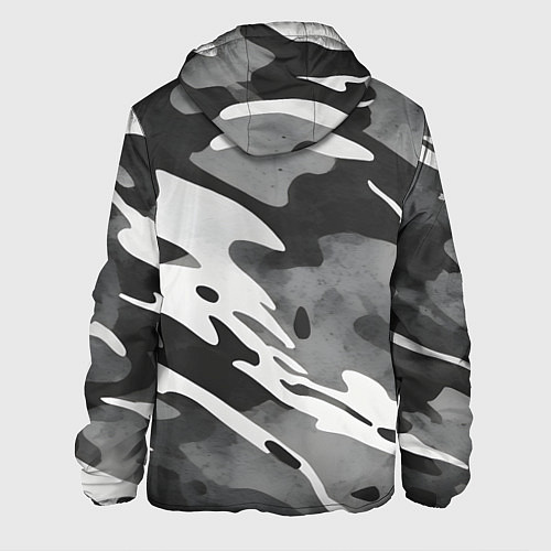 Мужская куртка Черно белый камуфляж / 3D-Черный – фото 2
