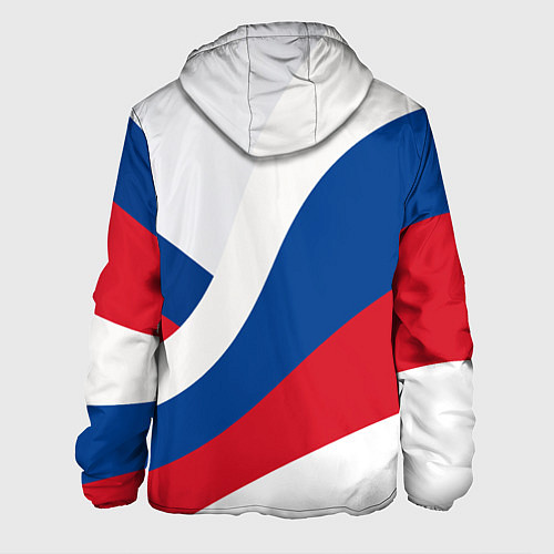 Мужская куртка Флаг России, паттерн / 3D-Черный – фото 2