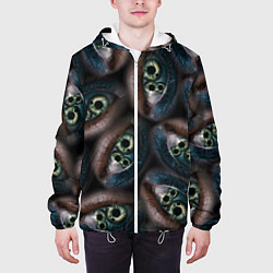 Куртка с капюшоном мужская Субстанция глаза в глазу, цвет: 3D-белый — фото 2