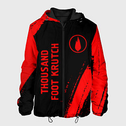 Куртка с капюшоном мужская Thousand Foot Krutch - red gradient вертикально, цвет: 3D-черный
