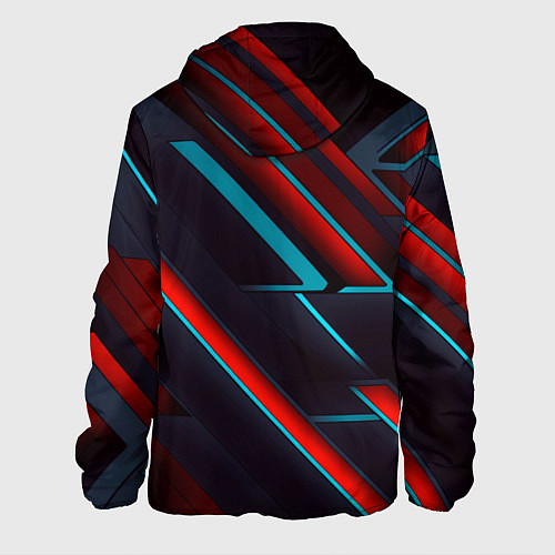 Мужская куртка Абстракция из линий / 3D-Черный – фото 2