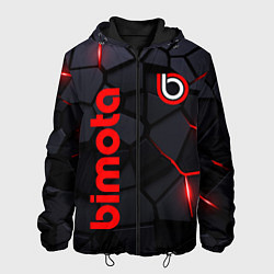 Куртка с капюшоном мужская Bimoto - плиты с эффектом свечения, цвет: 3D-черный