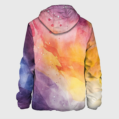 Мужская куртка Краски акварели / 3D-Черный – фото 2