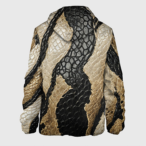 Мужская куртка В коже рептилии / 3D-Черный – фото 2