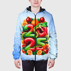 Куртка с капюшоном мужская Змеи к нам приходят 2025, цвет: 3D-черный — фото 2