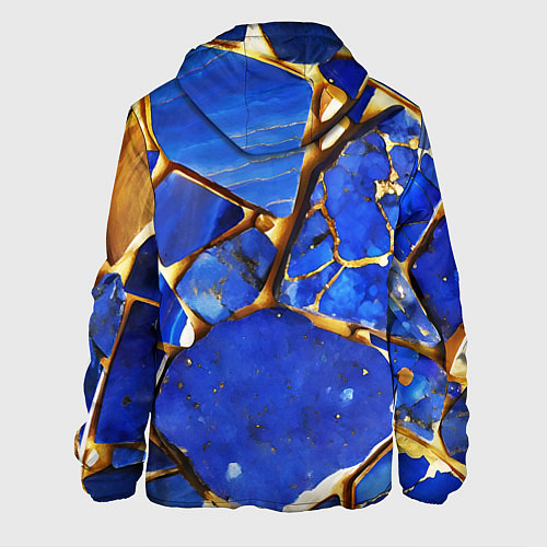 Мужская куртка A gold mineral in a blue stone / 3D-Черный – фото 2