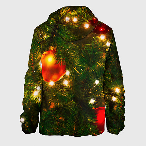 Мужская куртка Новогодние украшения на ёлке / 3D-Черный – фото 2
