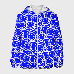 Куртка с капюшоном мужская Nirvana logo blue, цвет: 3D-белый