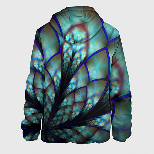 Мужская куртка Абстракция неон / 3D-Черный – фото 2