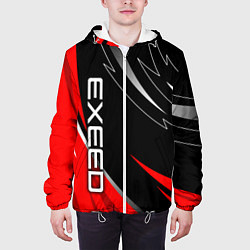 Куртка с капюшоном мужская Exeed - red uniform, цвет: 3D-белый — фото 2