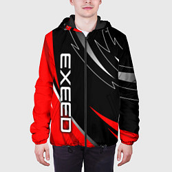 Куртка с капюшоном мужская Exeed - red uniform, цвет: 3D-черный — фото 2