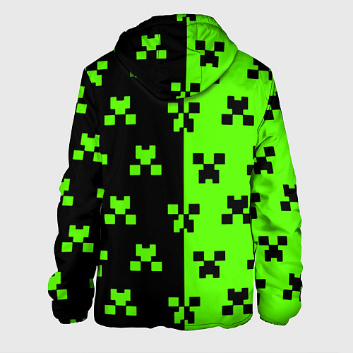 Мужская куртка Майкрафт стиль текстура / 3D-Черный – фото 2