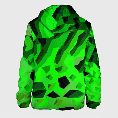 Мужская куртка Чёрно-зелёная пористая абстракция / 3D-Черный – фото 2
