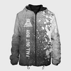 Куртка с капюшоном мужская Fall Out Boy - grey gradient по-вертикали, цвет: 3D-черный