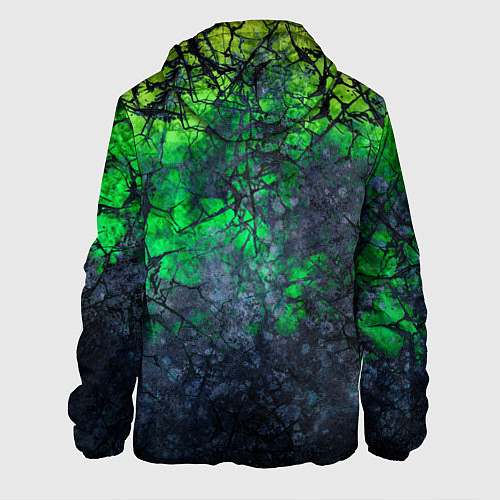 Мужская куртка Абстракция - acid web / 3D-Черный – фото 2