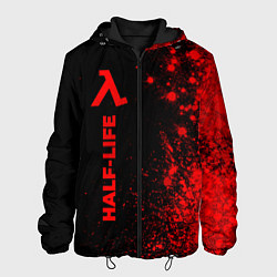 Куртка с капюшоном мужская Half-Life - red gradient по-вертикали, цвет: 3D-черный