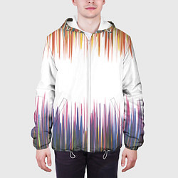 Куртка с капюшоном мужская Бахрома, цвет: 3D-белый — фото 2