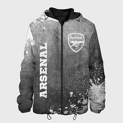 Куртка с капюшоном мужская Arsenal - grey gradient вертикально, цвет: 3D-черный