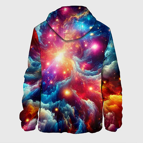 Мужская куртка Colorfull neon space clouds - ai art fantasy / 3D-Черный – фото 2