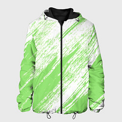 Куртка с капюшоном мужская Light green, цвет: 3D-черный