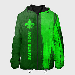 Куртка с капюшоном мужская Saints Row - green gradient по-вертикали, цвет: 3D-черный