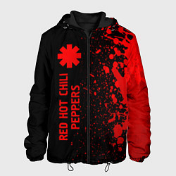 Куртка с капюшоном мужская Red Hot Chili Peppers - red gradient по-вертикали, цвет: 3D-черный