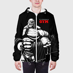 Куртка с капюшоном мужская Fitness GYM - jock, цвет: 3D-белый — фото 2