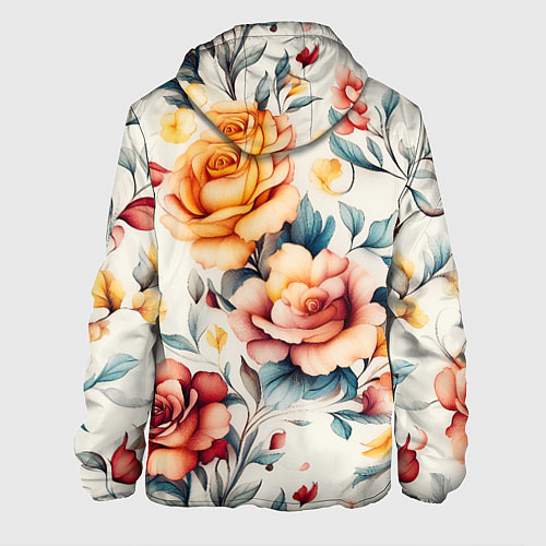 Мужская куртка Паттерн с переплетением цветов / 3D-Черный – фото 2