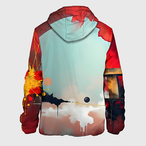 Мужская куртка Сюрреалистичная абстракция / 3D-Черный – фото 2