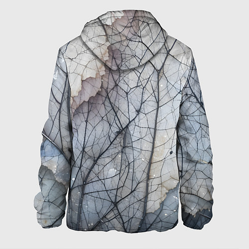 Мужская куртка Прожилки листьев / 3D-Черный – фото 2