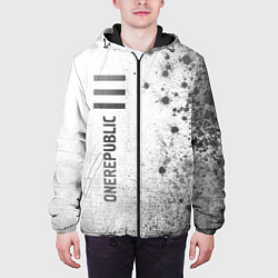 Куртка с капюшоном мужская OneRepublic - white gradient по-вертикали, цвет: 3D-черный — фото 2