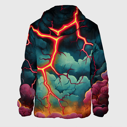 Мужская куртка Молнии в виде разлома / 3D-Черный – фото 2
