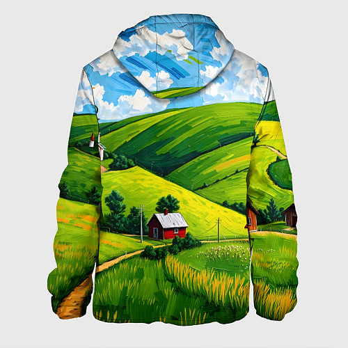 Мужская куртка Русская деревенька / 3D-Черный – фото 2