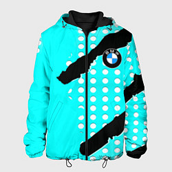 Куртка с капюшоном мужская BMW sport краски, цвет: 3D-черный
