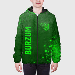 Куртка с капюшоном мужская Burzum - green gradient вертикально, цвет: 3D-черный — фото 2