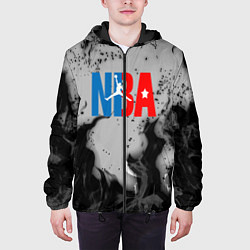 Куртка с капюшоном мужская NASA неоновый огонь, цвет: 3D-черный — фото 2