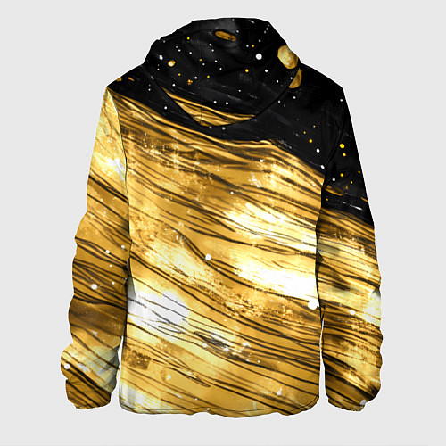Мужская куртка Золотой текстурный фон / 3D-Черный – фото 2