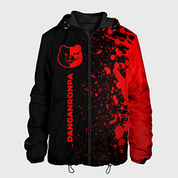 Куртка с капюшоном мужская Danganronpa - red gradient по-вертикали, цвет: 3D-черный