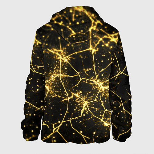 Мужская куртка Золотистые пути на черном / 3D-Черный – фото 2