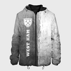 Куртка с капюшоном мужская West Ham - grey gradient по-вертикали, цвет: 3D-черный