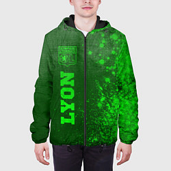 Куртка с капюшоном мужская Lyon - green gradient по-вертикали, цвет: 3D-черный — фото 2