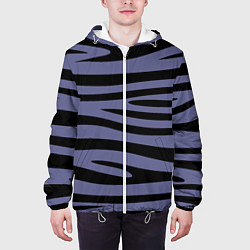 Куртка с капюшоном мужская Морские полоски, цвет: 3D-белый — фото 2