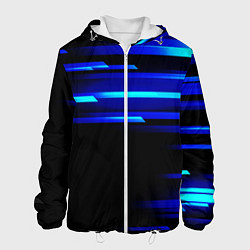 Куртка с капюшоном мужская Color blue black, цвет: 3D-белый