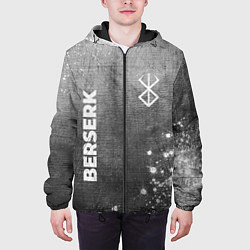 Куртка с капюшоном мужская Berserk - grey gradient вертикально, цвет: 3D-черный — фото 2