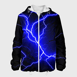 Куртка с капюшоном мужская Color blue black, цвет: 3D-белый