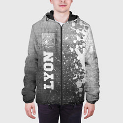 Куртка с капюшоном мужская Lyon - grey gradient по-вертикали, цвет: 3D-черный — фото 2