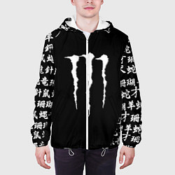 Куртка с капюшоном мужская Monster energy japan symbol, цвет: 3D-белый — фото 2